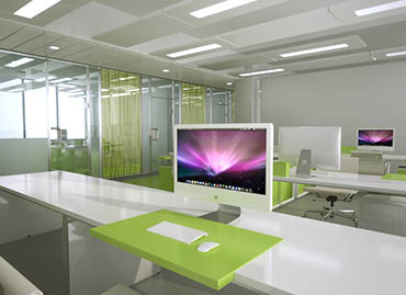 Visite virtuelle interactive d’un vaste espace de travail.