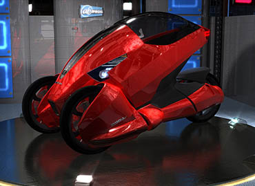Modélisation, rendu et animation d’un concept car Honda.